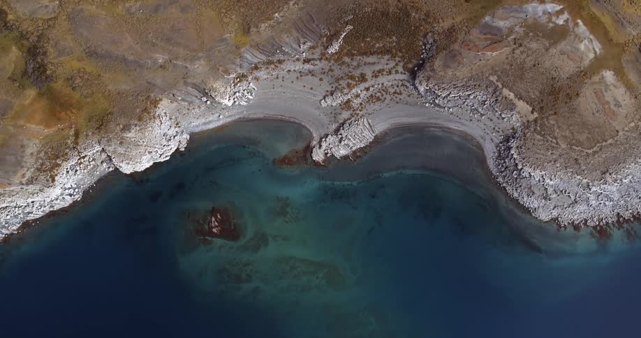 Aerial view of coast and sea