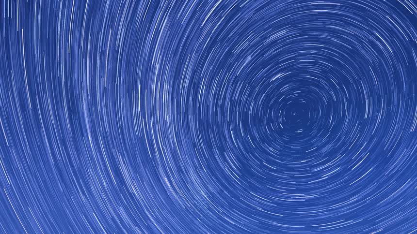 The stars spin and blur