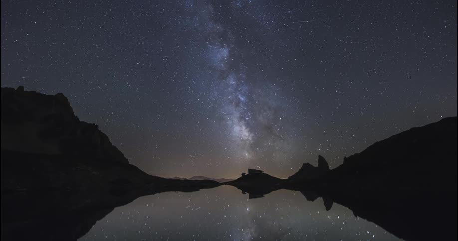 The view is of the nature area and you can see stars in the sky