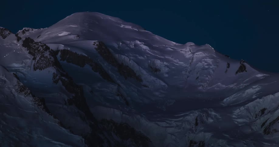 The view is of the arctic area at night time