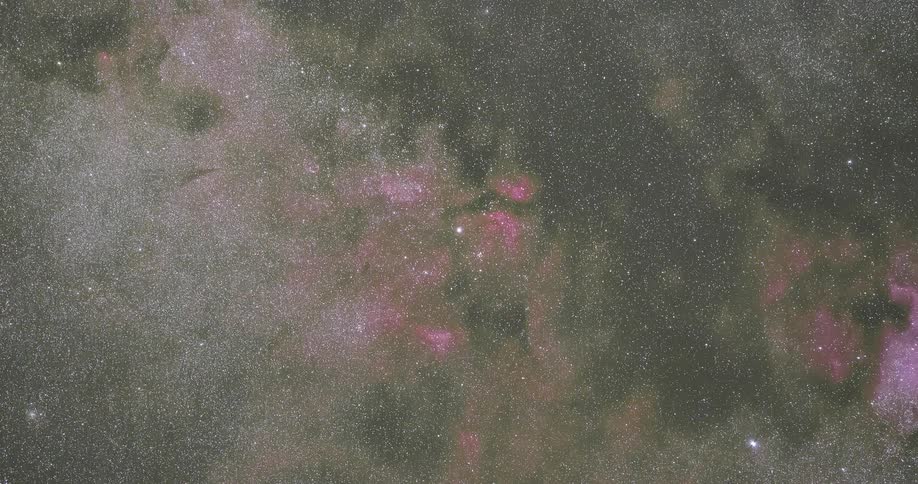 The view is of the galaxy at night time