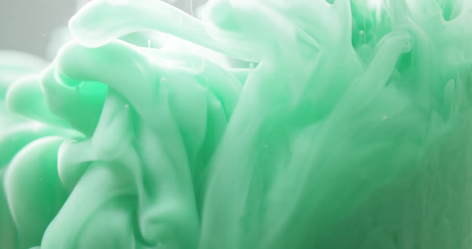 Green liquid clouds and swirls