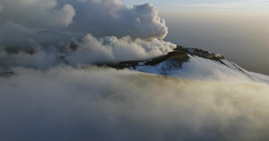The view is of the nature area and you can see a volcano