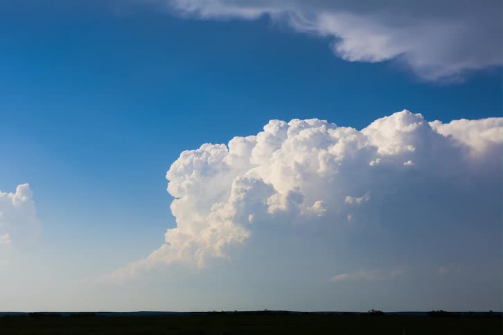 Clouds billowing in the sky