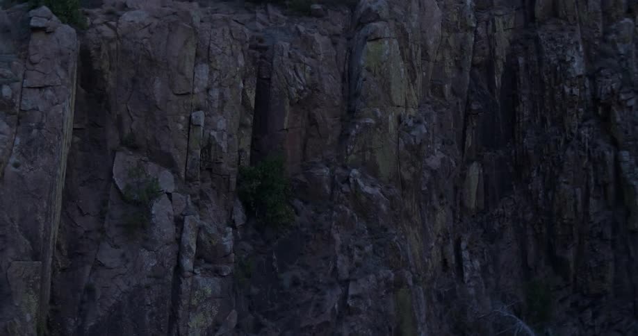 Rocks cover a cliffside