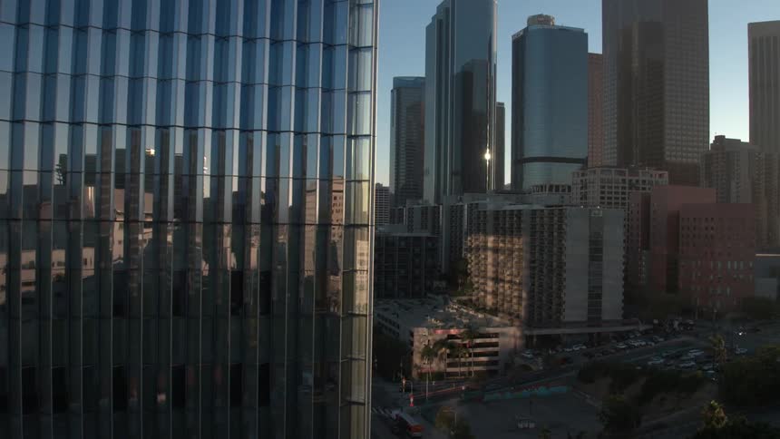 The view is of the downtown area in the day time