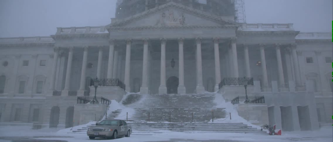 Capital building as seen on a very snowy day