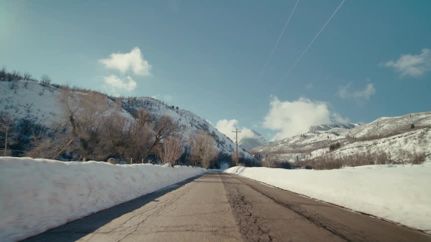 The view is of the winter time around day time