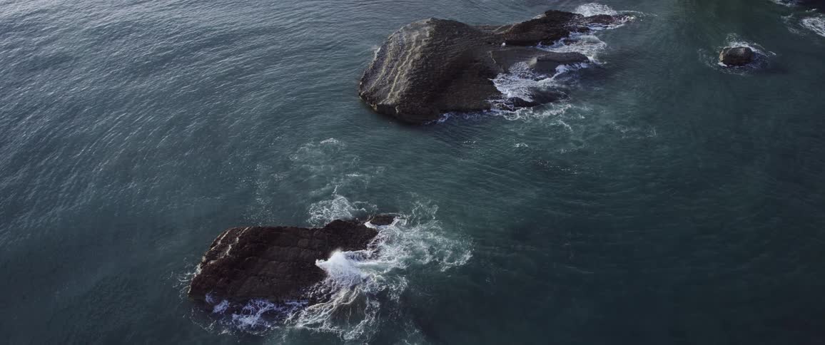 Ocean water is surrounding the islands