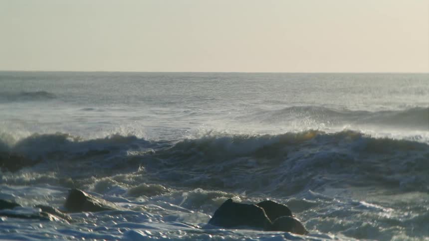 The view is of the ocean around the day time