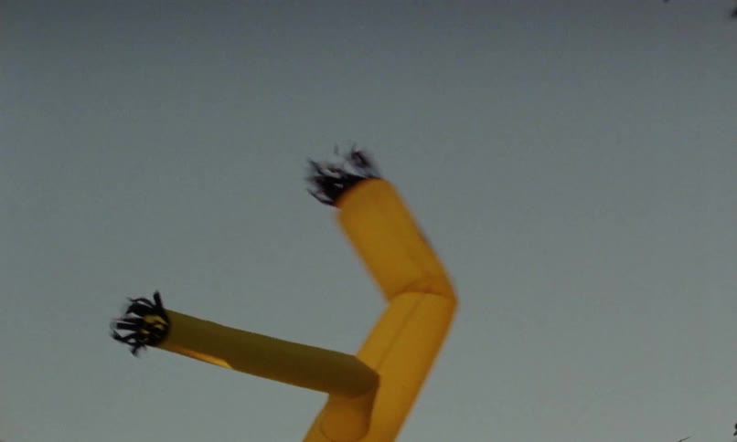 Aerial view of a balloon on a windy day