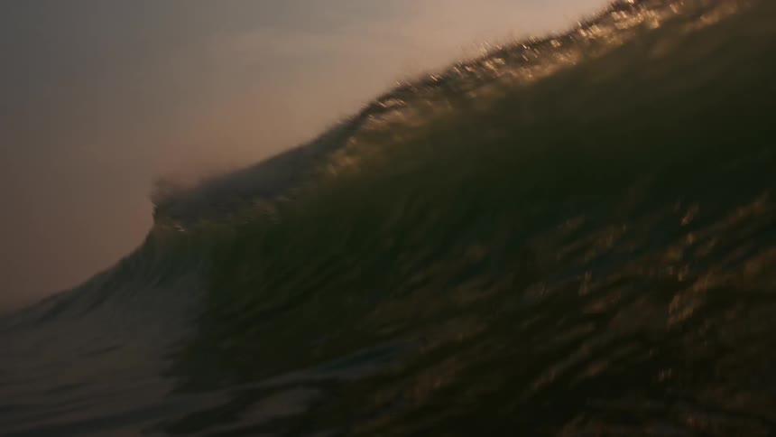 A shot of the water moving over the sea