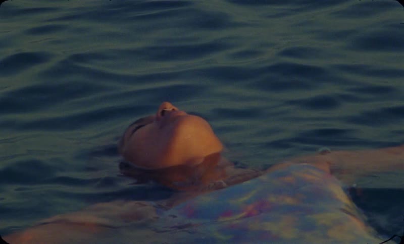 Someone floating in the water and just chilling
