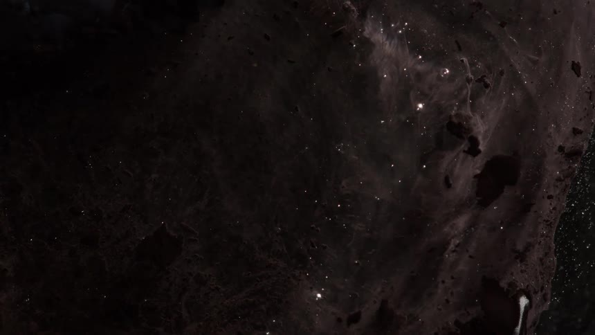 A wide view of an abstract atmosphere in black and gray