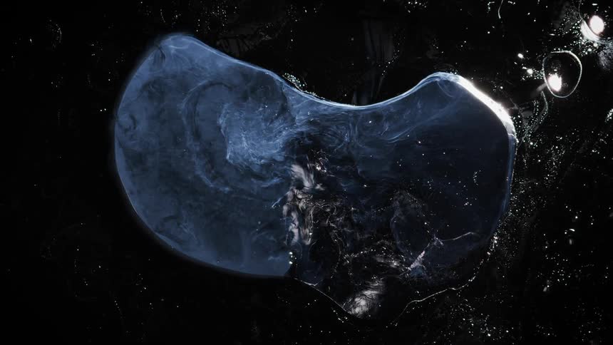 The view is of outer space at night time