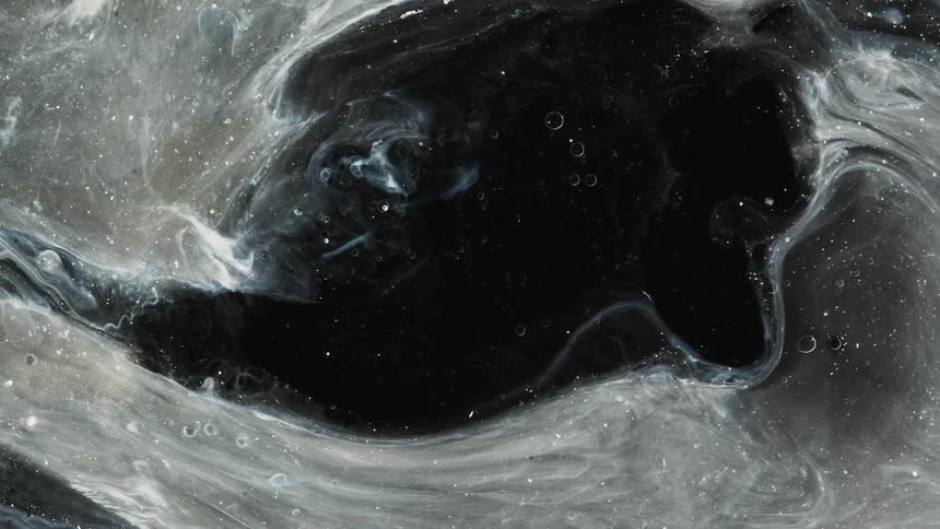 Abstract smoke floating on black background