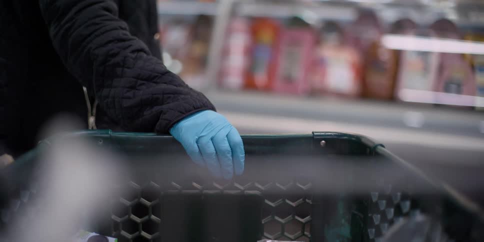 A person at a grocery store