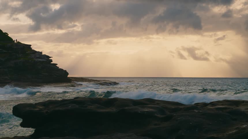 The view is of the ocean around the day time