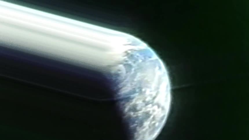 A distorted view of earth with a distorted view of the planet