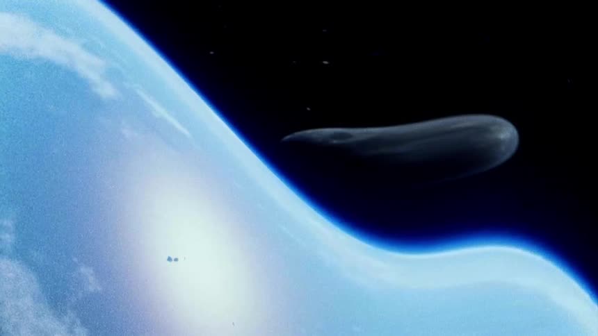 An abstract distorted view of earth from space