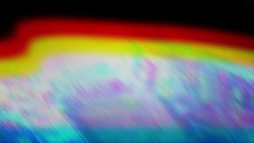 Multicolored lines and shapes blended together in abstract form
