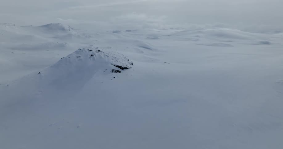 Aerial view of a landscape in the arctic