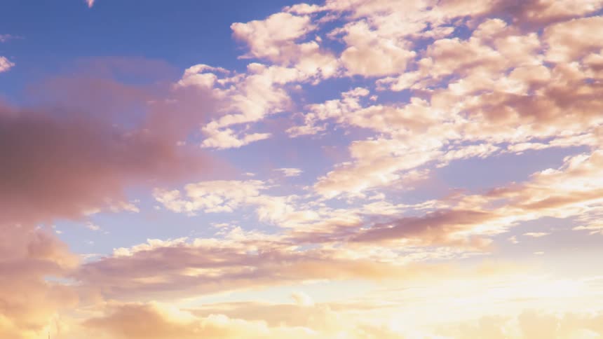 Clouds pass through the sky during the day