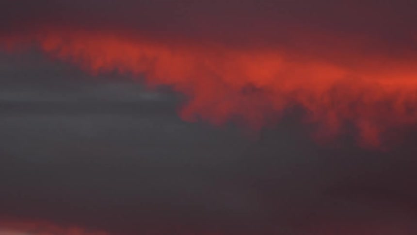 The view is of the sky and you can see the clouds