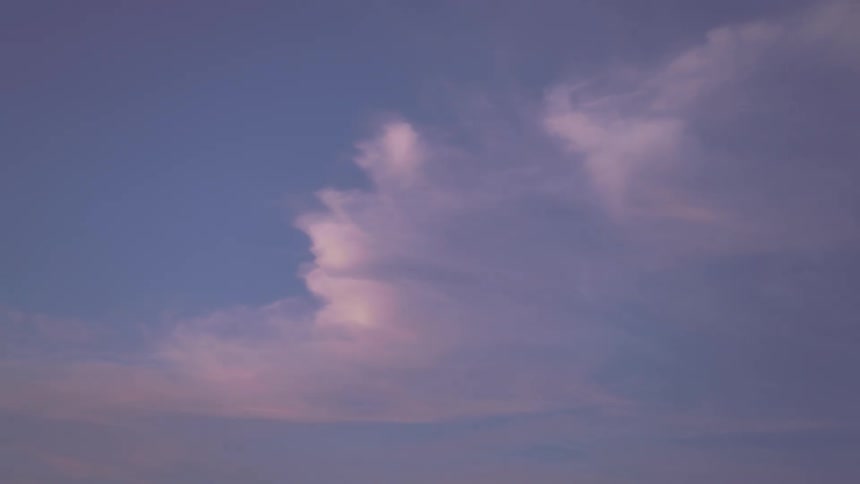 Time lapse view of clouds during the sun setting