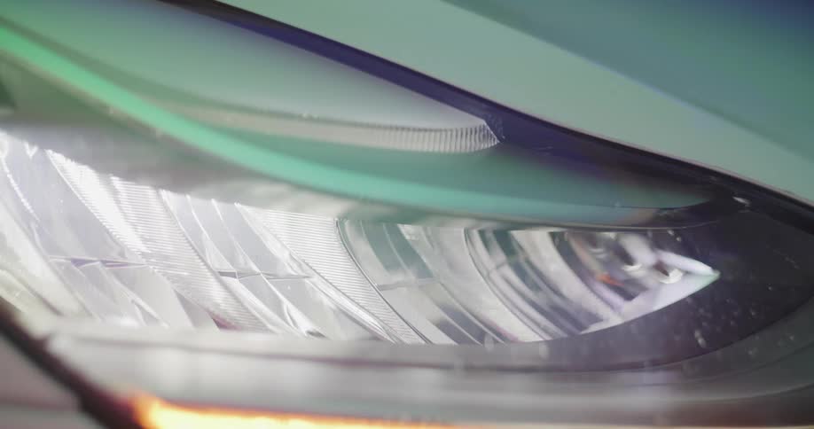 Close up of the different types of bulbs on a modern vehicle headlight