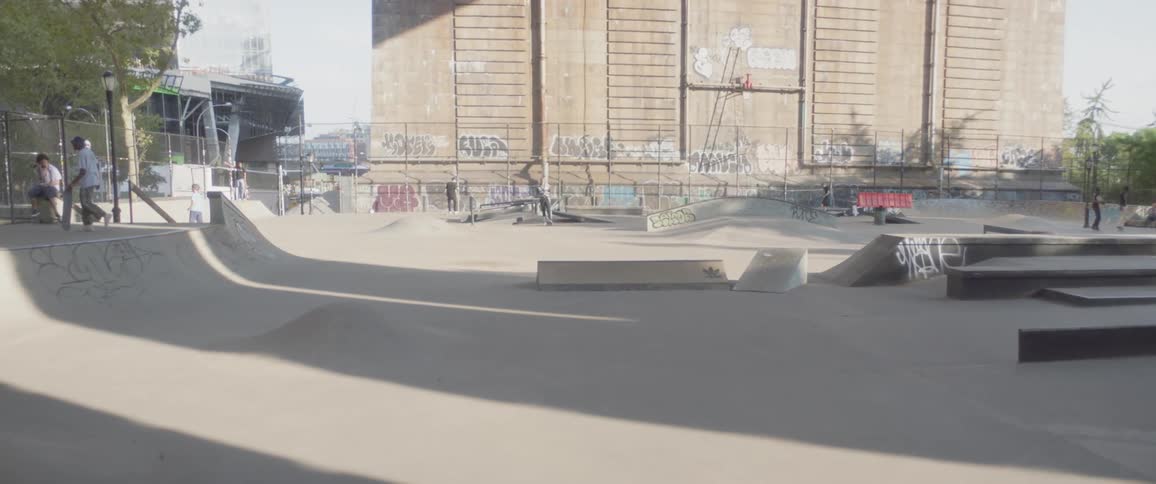 Woman Skateboarding In New York