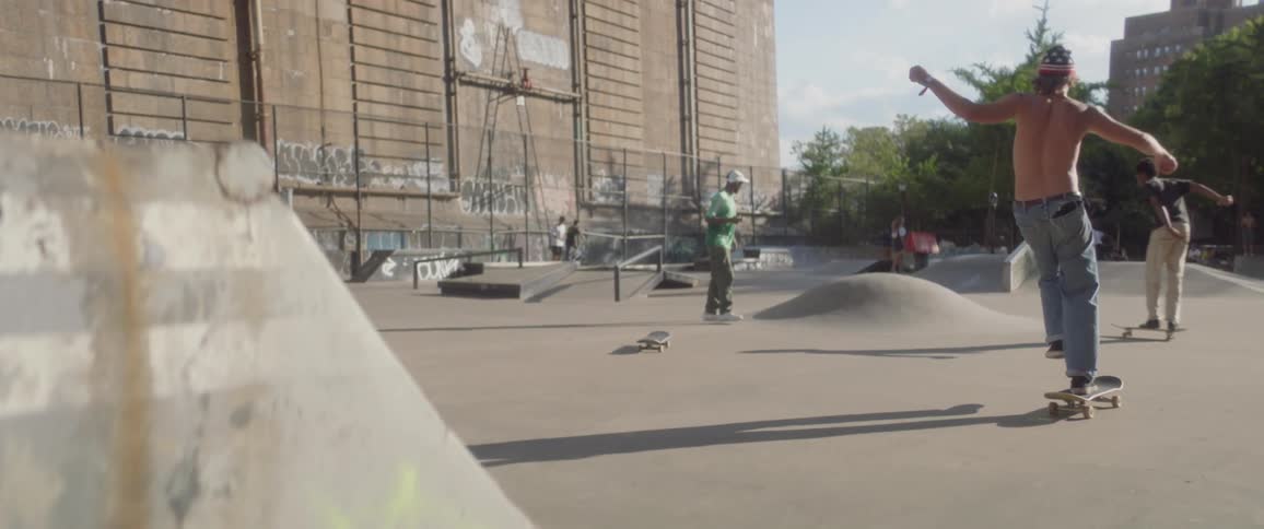 Woman Skateboarding In New York
