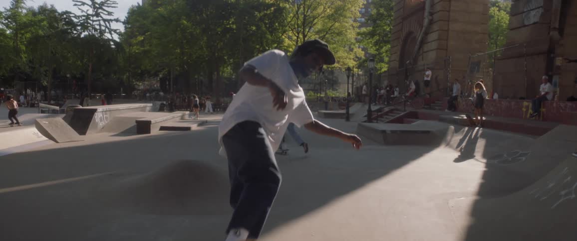 Woman Skateboarding In New York