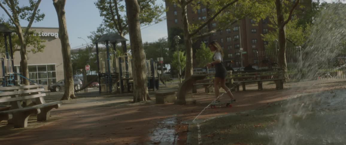 Woman Skateboarding In New York