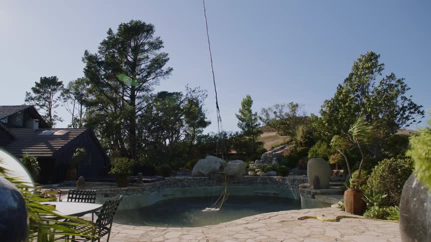 Water is collected by aircraft in the pool