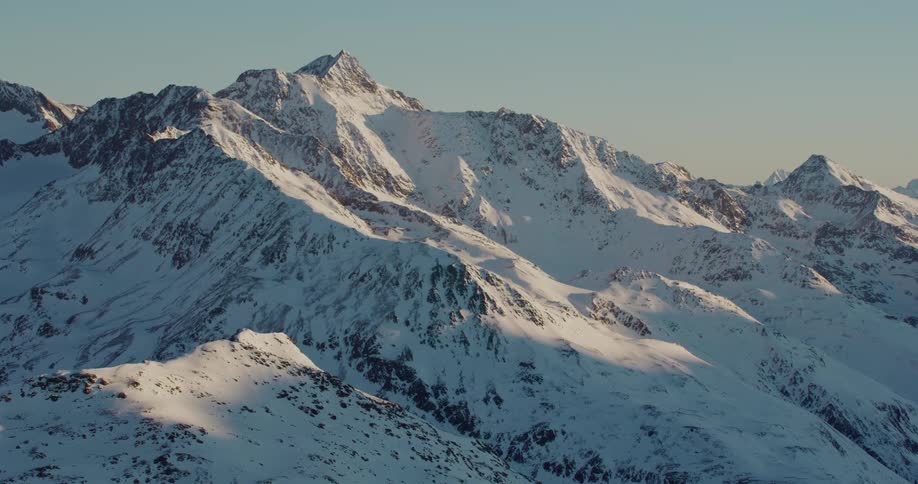 The mountains are covered with snow