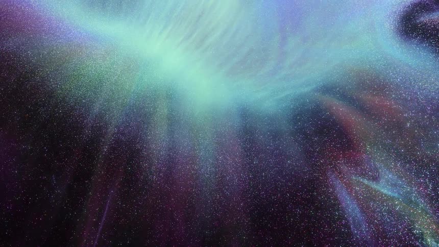 An abstract of blues and dark purples across a screen