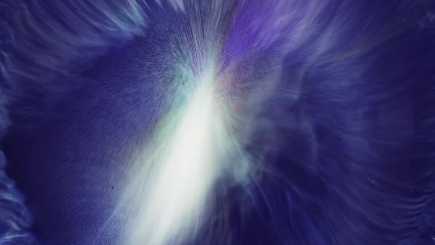 A blue and white abstract design moving outward from the middle