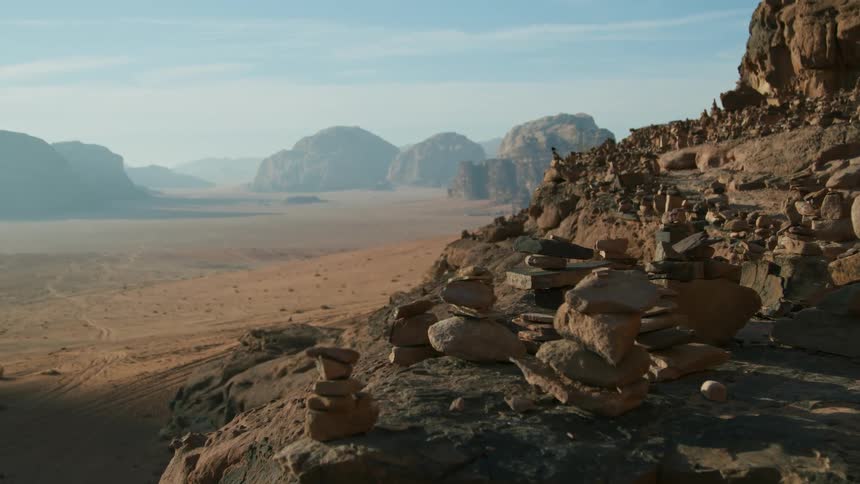 The view is of the nature area and you can see mountains