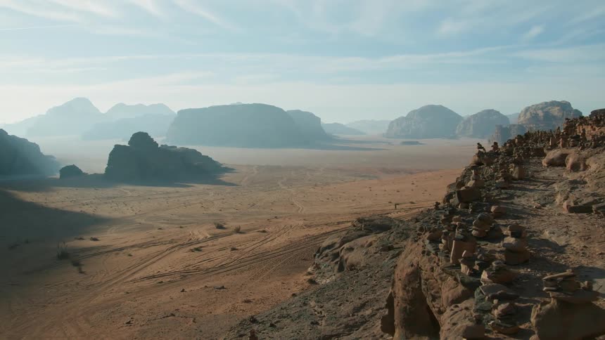 The view is of the wilderness around the day time