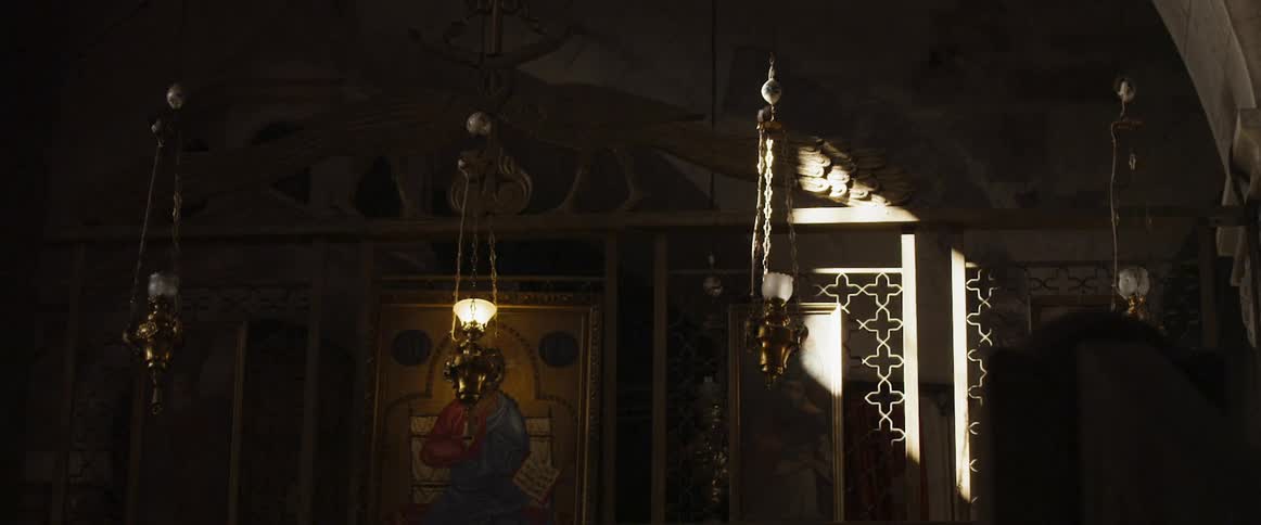 Lamps in a cathedral