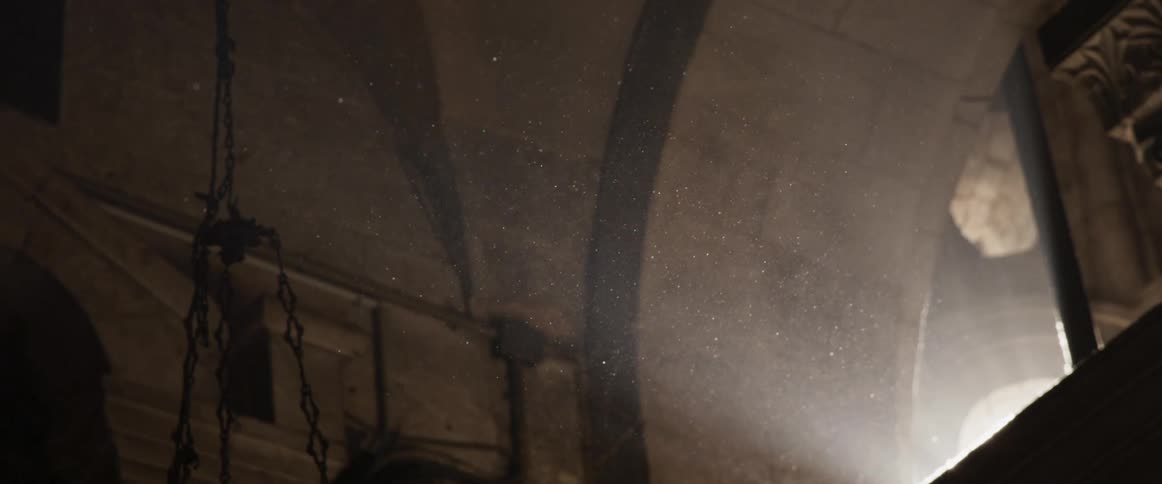 Dust floats in a spotlight beam