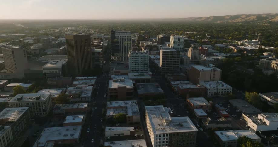 The view is of the downtown area and you can see all the buildings