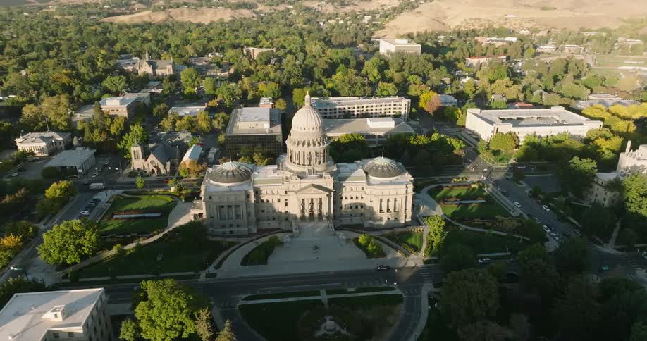 Aerial view of wisconsin state capitol