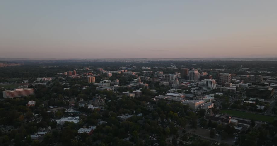 The view is of the downtown area around the day time