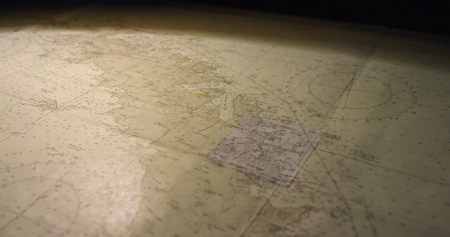 A large map is on display