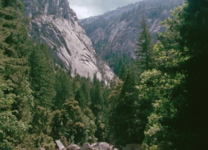 A stream at the bottom of a mountain range