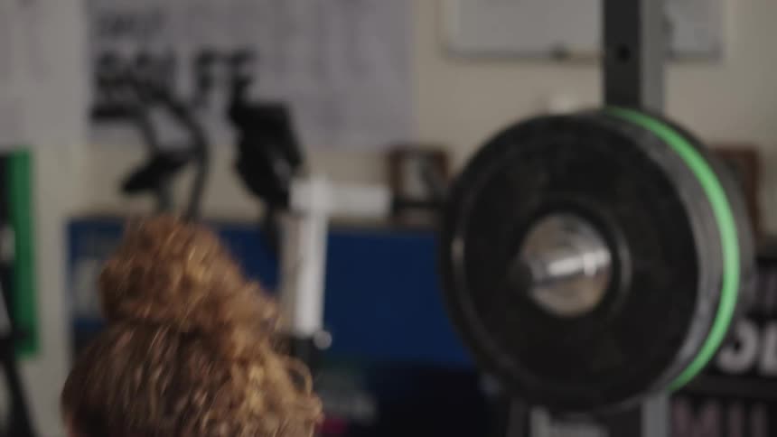 A woman working out in gym