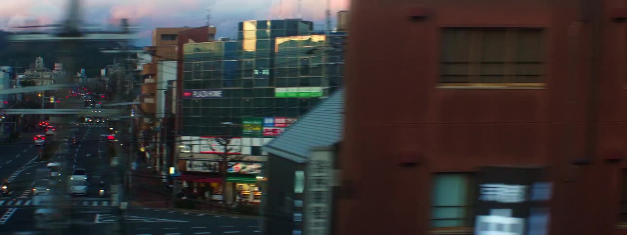 Densely packed buildings in a metropolis in the evening