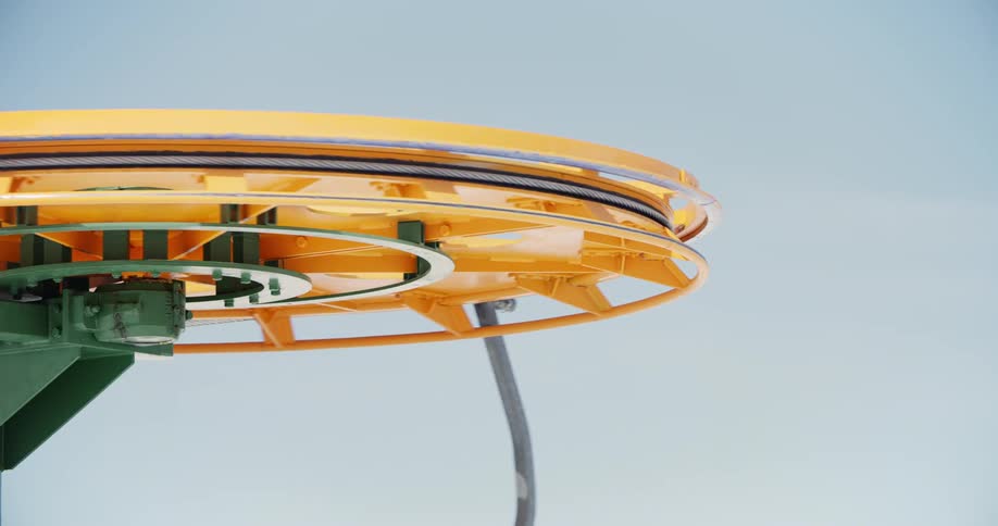 Film spins on a reel